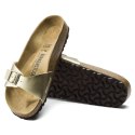 Klapki damskie Birkenstock Madrid Birko-Flor Gold regular szerokie złote (1016106) 40.0