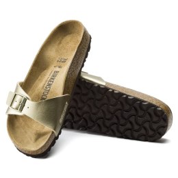 Klapki damskie Birkenstock Madrid Birko-Flor Gold regular szerokie złote (1016106) 40.0