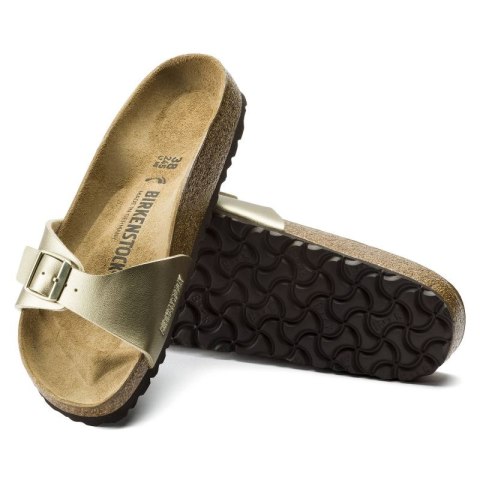 Klapki damskie Birkenstock Madrid Birko-Flor Gold regular szerokie złote (1016106) 40.0 Klapki damskie Birkenstock Madrid Birko-Flor Gold regular szerokie złote (1016106) 40.0