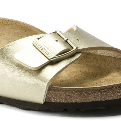 Klapki damskie Birkenstock Madrid Birko-Flor Gold regular szerokie złote (1016106) 40.0 Klapki damskie Birkenstock Madrid Birko-Flor Gold regular szerokie złote (1016106) 40.0