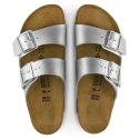 Klapki damskie Birkenstock srebrne Arizona Birko-Flor Silver regular szerokie (1012282) 41.0