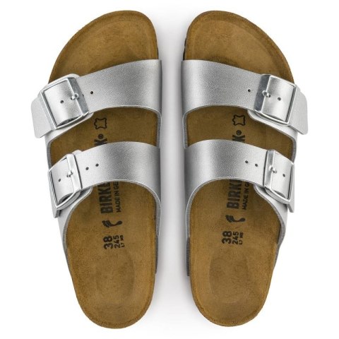 Klapki damskie Birkenstock srebrne Arizona Birko-Flor Silver regular szerokie (1012282) 41.0 Klapki damskie Birkenstock srebrne Arizona Birko-Flor Silver regular szerokie (1012282) 41.0