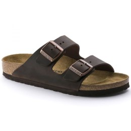 Klapki damskie/męskie brązowe Birkenstock Arizona Nubuk Habana narrow wąskie (52533) 37.0
