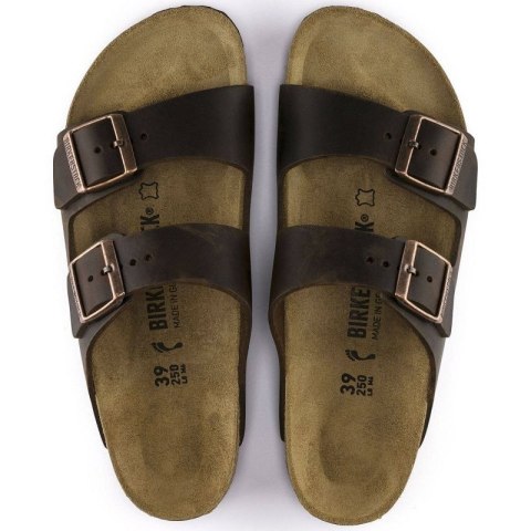 Klapki damskie/męskie brązowe Birkenstock Arizona Nubuk Habana narrow wąskie (52533) 43.0 Klapki damskie/męskie brązowe Birkenstock Arizona Nubuk Habana narrow wąskie (52533) 43.0