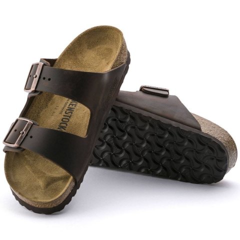 Klapki damskie/męskie brązowe Birkenstock Arizona Nubuk Habana narrow wąskie (52533) 44.0 Klapki damskie/męskie brązowe Birkenstock Arizona Nubuk Habana narrow wąskie (52533) 44.0