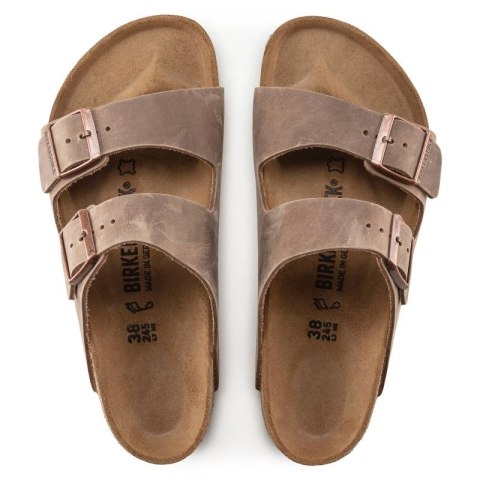 Klapki męskie brązowe Birkenstock Arizona Tabacco Brown narrow wąskie (0352203) 39.0 Klapki męskie brązowe Birkenstock Arizona Tabacco Brown narrow wąskie (0352203) 39.0