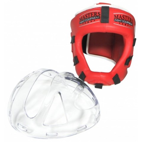 Kask bokserski Masters z maską KSSPU-M (WAKO APPROVED) 02119891-M02 czerwony+M Kask bokserski Masters z maską KSSPU-M (WAKO APPROVED) 02119891-M02 czerwony+M