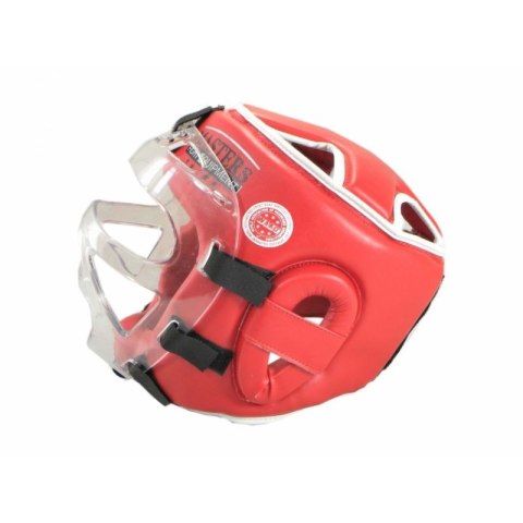 Kask bokserski Masters z maską KSSPU-M (WAKO APPROVED) 02119891-M02 czerwony+M Kask bokserski Masters z maską KSSPU-M (WAKO APPROVED) 02119891-M02 czerwony+M