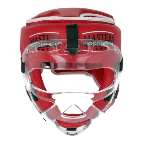 Kask bokserski Masters z maską KSSPU-M (WAKO APPROVED) 02119891-M02 czerwony+M Kask bokserski Masters z maską KSSPU-M (WAKO APPROVED) 02119891-M02 czerwony+M