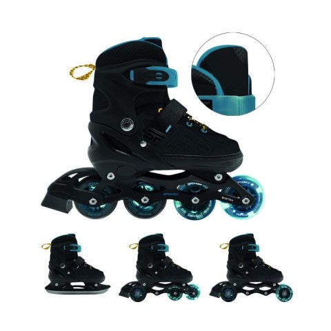 Łyżworolki Spokey Quattro 4IN1 SPK-943434 roz. 38-41 BK/DBL 38-41 Łyżworolki Spokey Quattro 4IN1 SPK-943434 roz. 38-41 BK/DBL 38-41