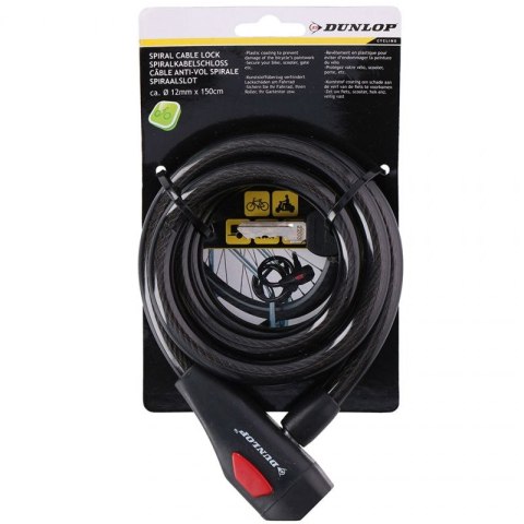 Zapięcie rowerowe Dunlop spiral cable lock 12 mm 150 cm ST 75570 N/A Zapięcie rowerowe Dunlop spiral cable lock 12 mm 150 cm ST 75570 N/A