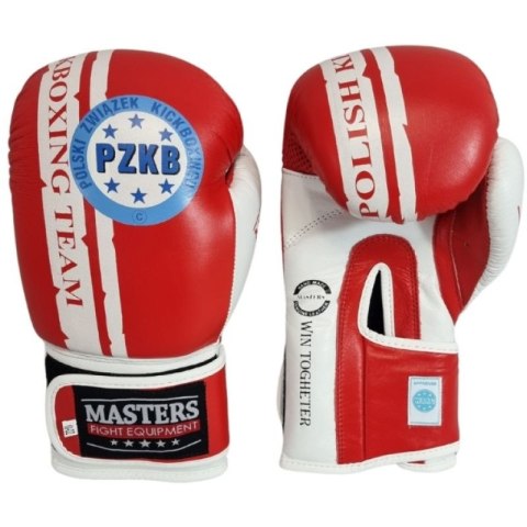 Rękawice bokserskie Masters Rbt-PZKB-W 011101-02W czerwony Rękawice bokserskie Masters Rbt-PZKB-W 011101-02W czerwony
