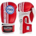 Rękawice bokserskie Masters Rbt-PZKB-W 011101-02W czerwony