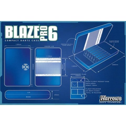 Pokrowiec na rzutki Harrows Blaze Pro 6 Case N/A Pokrowiec na rzutki Harrows Blaze Pro 6 Case N/A