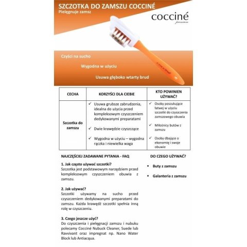 Szczotka do czyszczenia zamszu Coccine DA0234 N/A Szczotka do czyszczenia zamszu Coccine DA0234 N/A