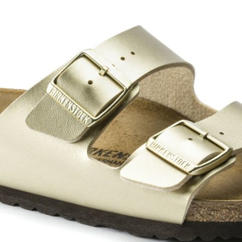 Klapki damskie Birkenstock Arizona Birko-Flor Gold złote regular szerokie (1016110) 39.0 Klapki damskie Birkenstock Arizona Birko-Flor Gold złote regular szerokie (1016110) 39.0