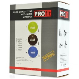 Piłka gimnastyczna PROfit 85cm niebieska z pompką DK2102 N/A