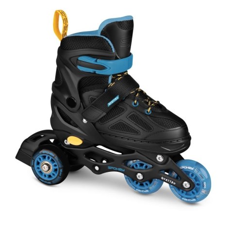 Łyżworolki Spokey Quattro 4IN1 SPK-943433 roz. 34-37 BK/DBL 34-37 Łyżworolki Spokey Quattro 4IN1 SPK-943433 roz. 34-37 BK/DBL 34-37