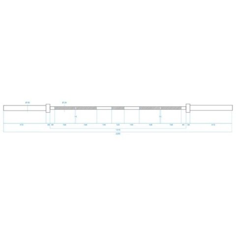 Gryf do crosffitu HMS Premium GCF700 220 cm 20 kg N/A Gryf do crosffitu HMS Premium GCF700 220 cm 20 kg N/A