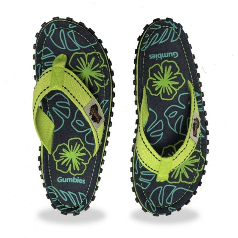 Japonki Gumbies Islander Flip-Flops Lime Hibiscus GU-FFISL148 43 Japonki Gumbies Islander Flip-Flops Lime Hibiscus GU-FFISL148 43