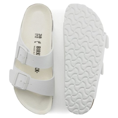 Klapki damskie/męskie Birkenstock Arizona Birko-Flor Regular na szeroką stopę na lato białe (1019061) 43.0 Klapki damskie/męskie Birkenstock Arizona Birko-Flor Regular na szeroką stopę na lato białe (1019061) 43.0