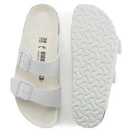 Klapki damskie/męskie Birkenstock Arizona Birko-Flor Regular na szeroką stopę na lato białe (1019061) 44.0