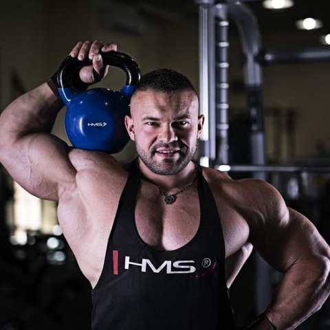 Kettlebell żeliwny pokryty winylem HMS KNV08 BLUE N/A Kettlebell żeliwny pokryty winylem HMS KNV08 BLUE N/A