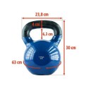 Kettlebell żeliwny pokryty winylem HMS KNV32 BLUE N/A Kettlebell żeliwny pokryty winylem HMS KNV32 BLUE N/A