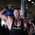 Kettlebell żeliwny pokryty winylem HMS KNV32 BLUE N/A Kettlebell żeliwny pokryty winylem HMS KNV32 BLUE N/A