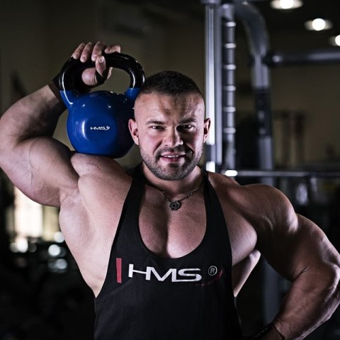 Kettlebell żeliwny pokryty winylem HMS KNV32 BLUE N/A Kettlebell żeliwny pokryty winylem HMS KNV32 BLUE N/A