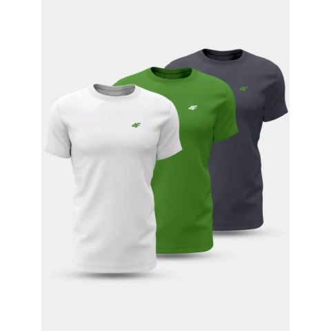 Koszulka 4F M 4FWSS24TTSHM1895-90S 3pak 2XL Koszulka 4F M 4FWSS24TTSHM1895-90S 3pak 2XL