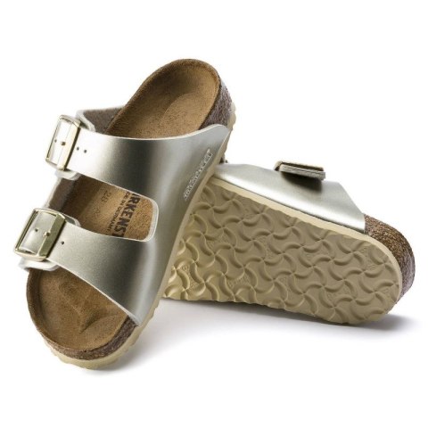 Klapki dziewczęce Birkenstock Arizona Kids Birko-Flor Electric Metallic Gold narrow wąskie (1014841) 30.0 Klapki dziewczęce Birkenstock Arizona Kids Birko-Flor Electric Metallic Gold narrow wąskie (1014841) 30.0