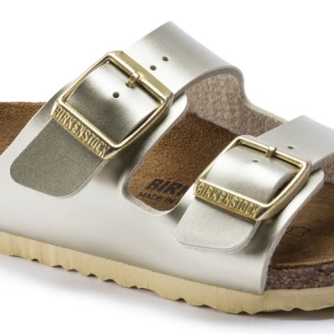Klapki dziewczęce Birkenstock Arizona Kids Birko-Flor Electric Metallic Gold narrow wąskie (1014841) 31.0 Klapki dziewczęce Birkenstock Arizona Kids Birko-Flor Electric Metallic Gold narrow wąskie (1014841) 31.0