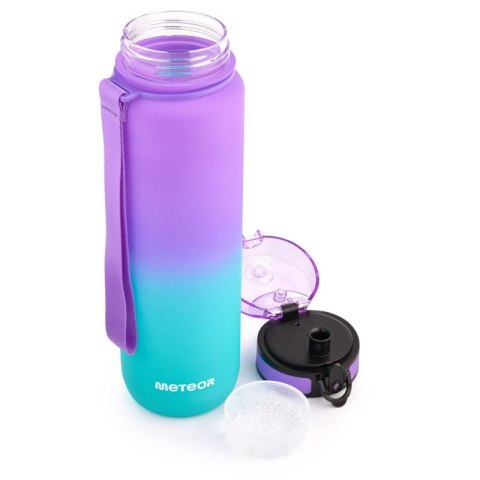 Bidon Meteor 1000 ml 17664 fioletowy/błękitny uniw Bidon Meteor 1000 ml 17664 fioletowy/błękitny uniw
