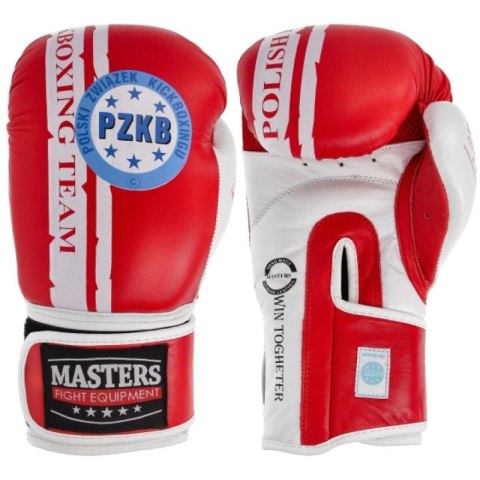 Rękawice bokserskie Masters Rbt-PZKB-W 011101-02W niebieski Rękawice bokserskie Masters Rbt-PZKB-W 011101-02W niebieski