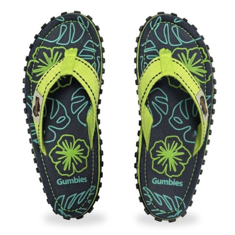 Japonki Gumbies Islander Flip-Flops Lime Hibiscus GU-FFISL148 37 Japonki Gumbies Islander Flip-Flops Lime Hibiscus GU-FFISL148 37