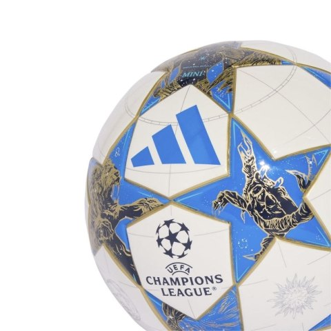 Piłka nożna adidas UCL Mini 25/26 League Stage biało-niebiesko-złota JP1544 1 Piłka nożna adidas UCL Mini 25/26 League Stage biało-niebiesko-złota JP1544 1