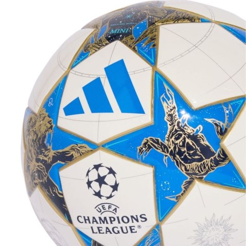 Piłka nożna adidas UCL Mini 25/26 League Stage biało-niebiesko-złota JP1544 1 Piłka nożna adidas UCL Mini 25/26 League Stage biało-niebiesko-złota JP1544 1