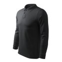 Koszulka polo Malfini Single J. LS M MLI-21194 ebony gray L