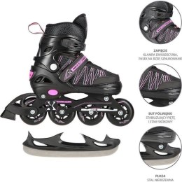 Łyżworolki Nils Extreme NH11912 A 2w1 z wymienną płozą hokejową 31-34 Jr 16-21-045 N/A